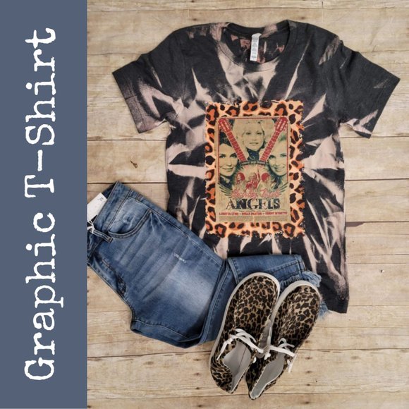 Bella + Canvas Honky Tonk Angels Graphic T-Shirt - Picture 1 of 6